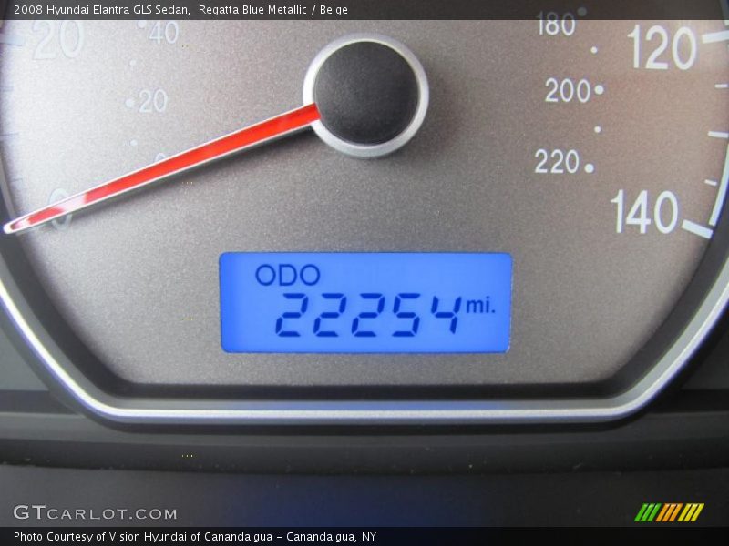 Regatta Blue Metallic / Beige 2008 Hyundai Elantra GLS Sedan