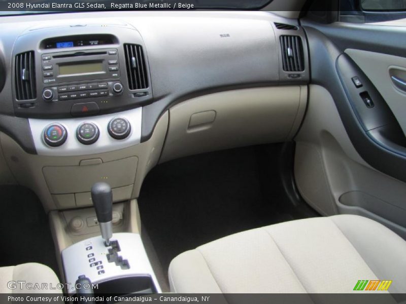 Regatta Blue Metallic / Beige 2008 Hyundai Elantra GLS Sedan