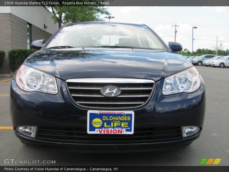Regatta Blue Metallic / Beige 2008 Hyundai Elantra GLS Sedan