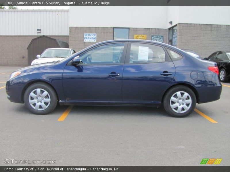 Regatta Blue Metallic / Beige 2008 Hyundai Elantra GLS Sedan