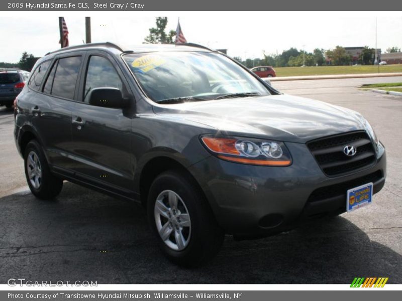 Steel Gray / Gray 2009 Hyundai Santa Fe GLS