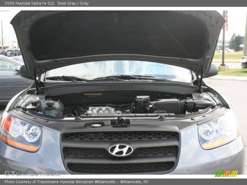 Steel Gray / Gray 2009 Hyundai Santa Fe GLS