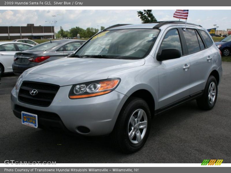 Silver Blue / Gray 2009 Hyundai Santa Fe GLS