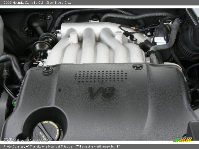 Silver Blue / Gray 2009 Hyundai Santa Fe GLS