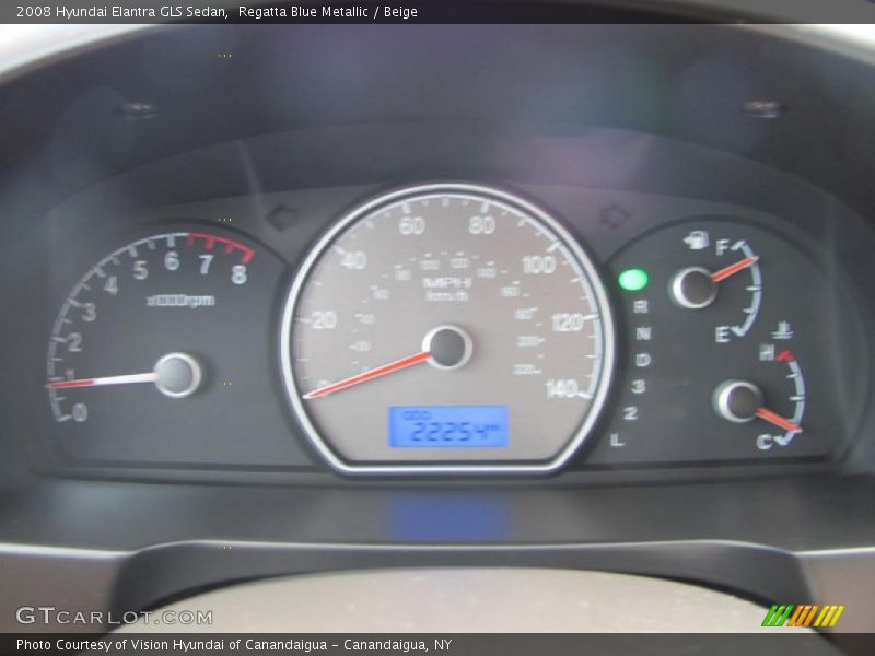 Regatta Blue Metallic / Beige 2008 Hyundai Elantra GLS Sedan
