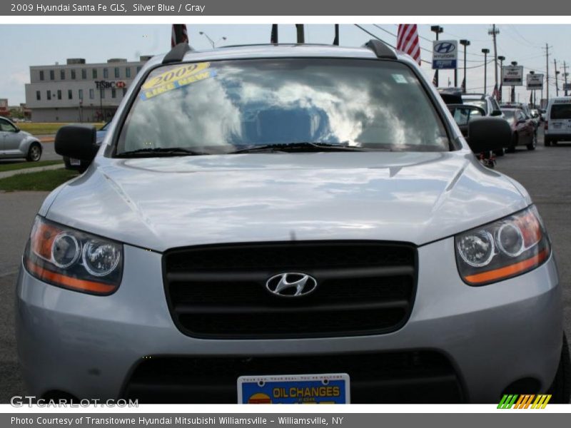 Silver Blue / Gray 2009 Hyundai Santa Fe GLS