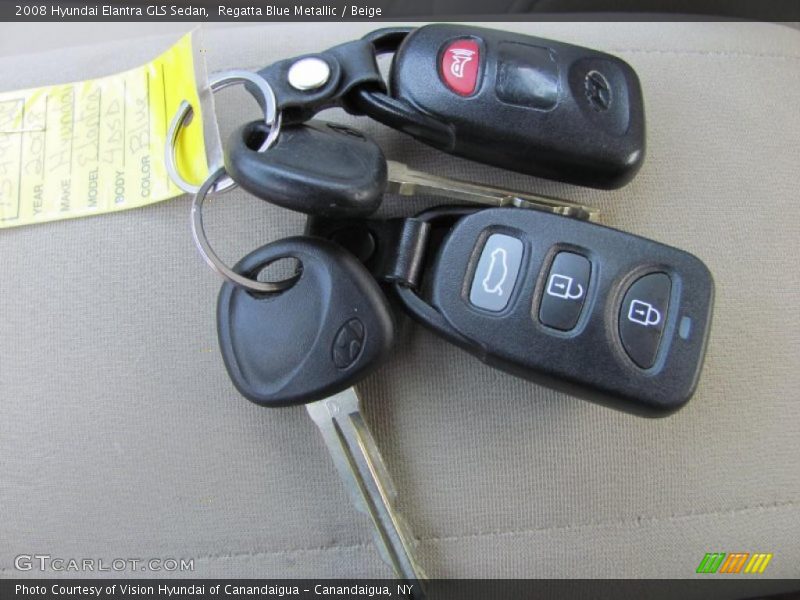Regatta Blue Metallic / Beige 2008 Hyundai Elantra GLS Sedan