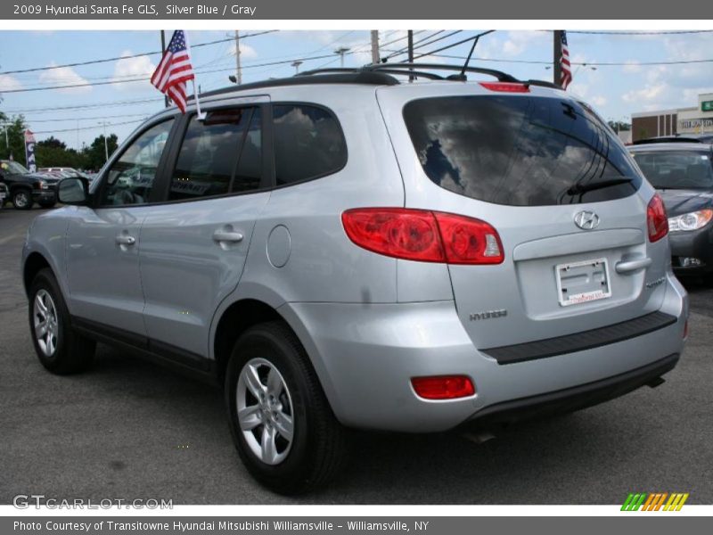 Silver Blue / Gray 2009 Hyundai Santa Fe GLS