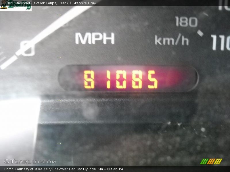 Black / Graphite Gray 2005 Chevrolet Cavalier Coupe