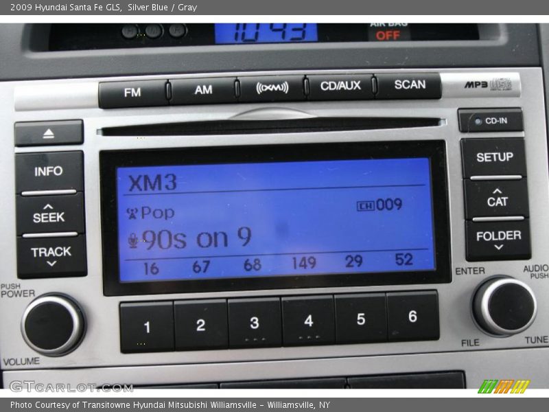 Silver Blue / Gray 2009 Hyundai Santa Fe GLS