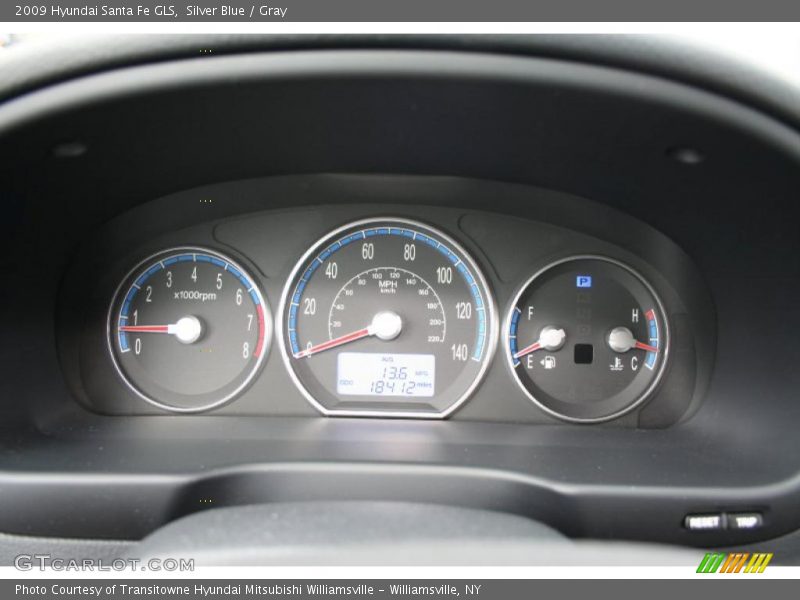 Silver Blue / Gray 2009 Hyundai Santa Fe GLS