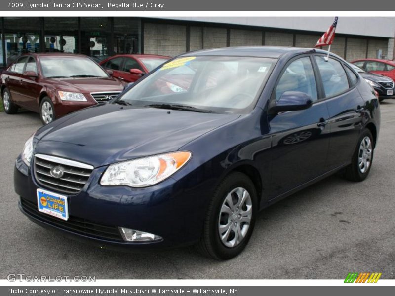 Regatta Blue / Gray 2009 Hyundai Elantra GLS Sedan