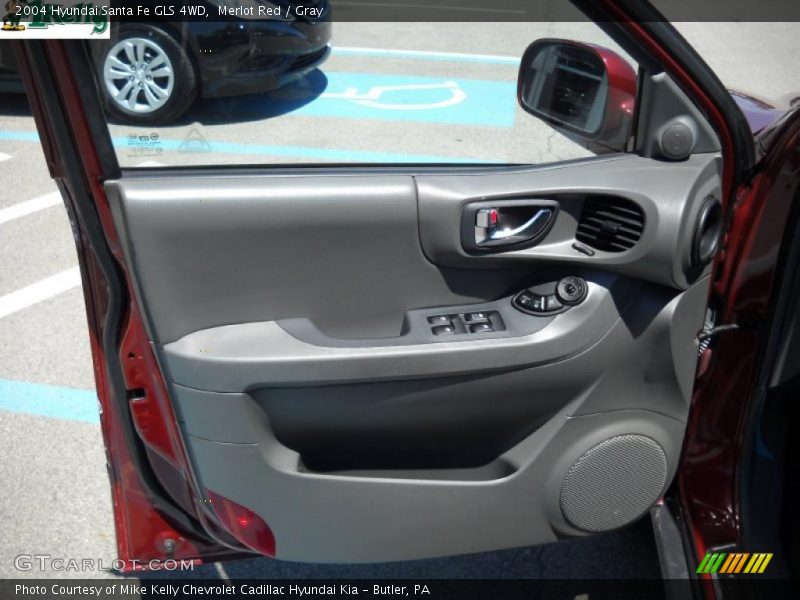 Merlot Red / Gray 2004 Hyundai Santa Fe GLS 4WD