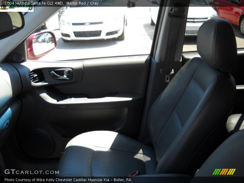 Merlot Red / Gray 2004 Hyundai Santa Fe GLS 4WD