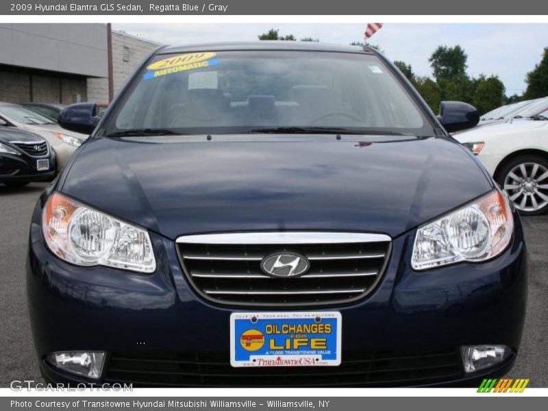 Regatta Blue / Gray 2009 Hyundai Elantra GLS Sedan