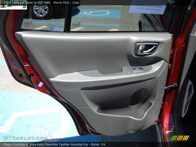 Merlot Red / Gray 2004 Hyundai Santa Fe GLS 4WD