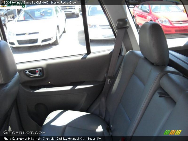 Merlot Red / Gray 2004 Hyundai Santa Fe GLS 4WD