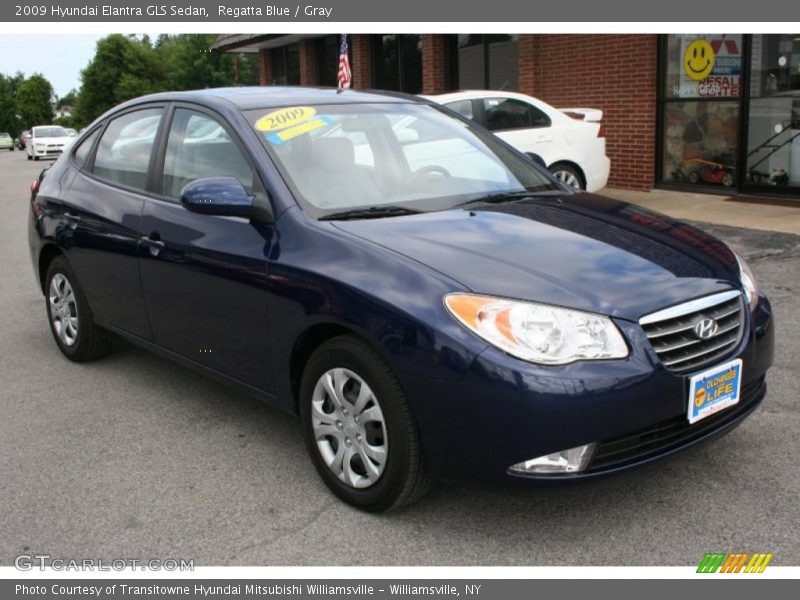 Regatta Blue / Gray 2009 Hyundai Elantra GLS Sedan