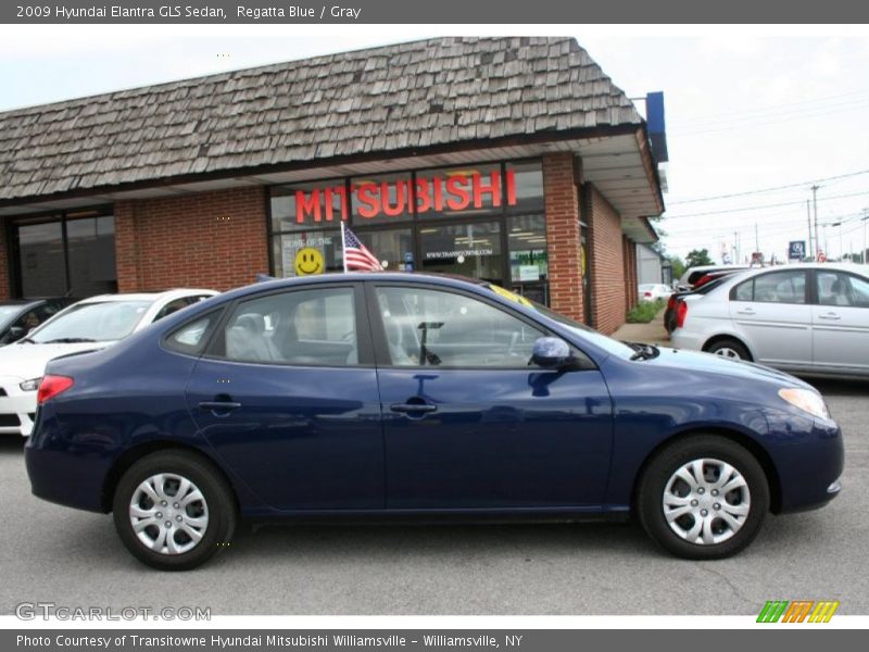 Regatta Blue / Gray 2009 Hyundai Elantra GLS Sedan