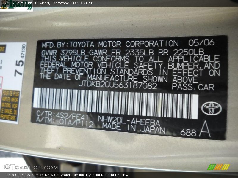 Driftwood Pearl / Beige 2006 Toyota Prius Hybrid