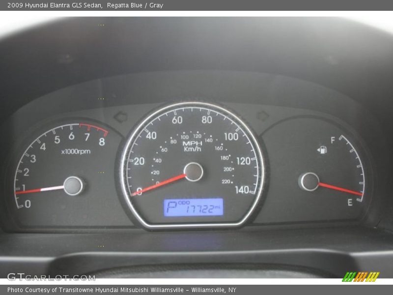 Regatta Blue / Gray 2009 Hyundai Elantra GLS Sedan