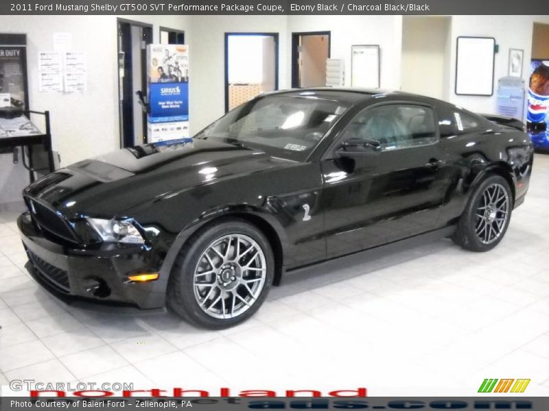 Ebony Black / Charcoal Black/Black 2011 Ford Mustang Shelby GT500 SVT Performance Package Coupe