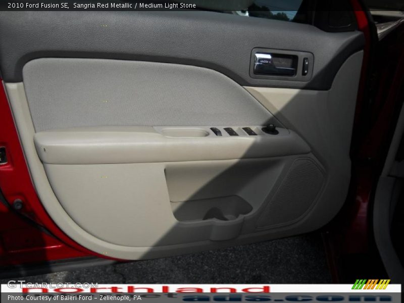 Sangria Red Metallic / Medium Light Stone 2010 Ford Fusion SE