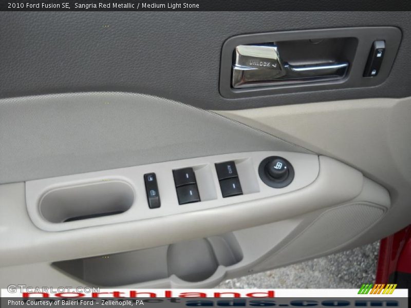 Sangria Red Metallic / Medium Light Stone 2010 Ford Fusion SE