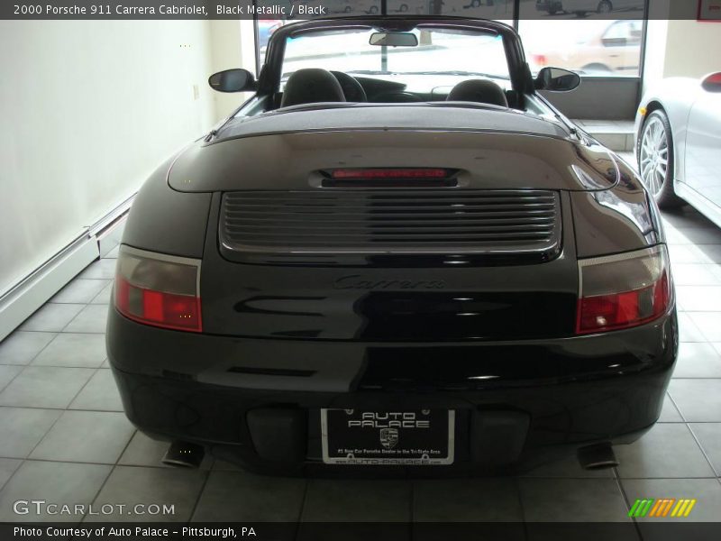 Black Metallic / Black 2000 Porsche 911 Carrera Cabriolet