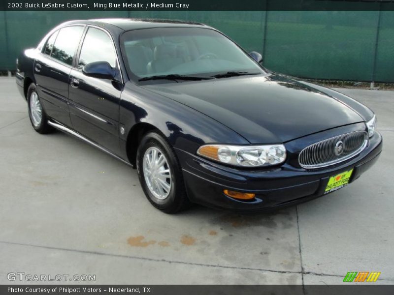 Ming Blue Metallic / Medium Gray 2002 Buick LeSabre Custom