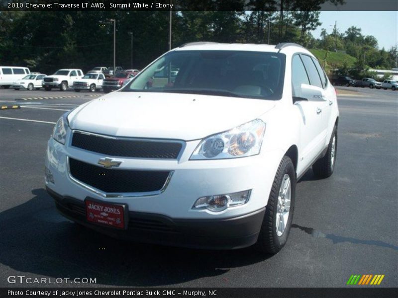 Summit White / Ebony 2010 Chevrolet Traverse LT AWD