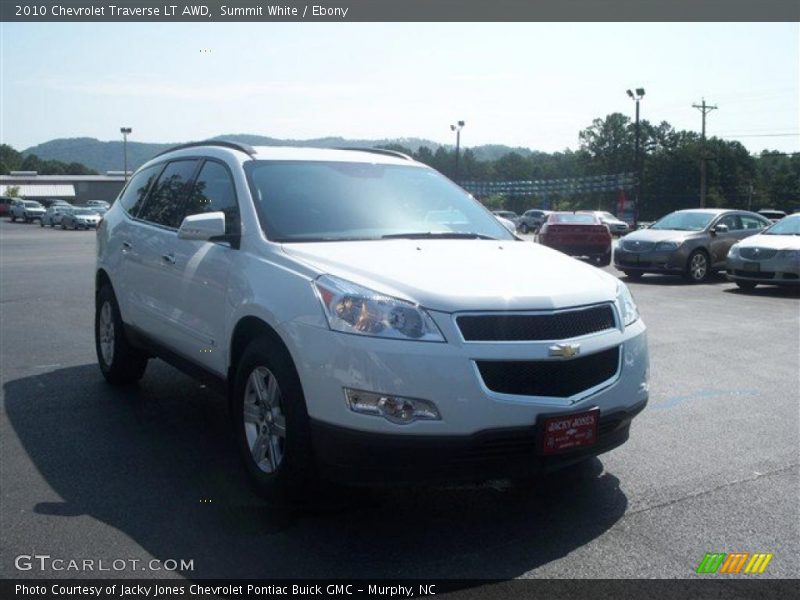 Summit White / Ebony 2010 Chevrolet Traverse LT AWD