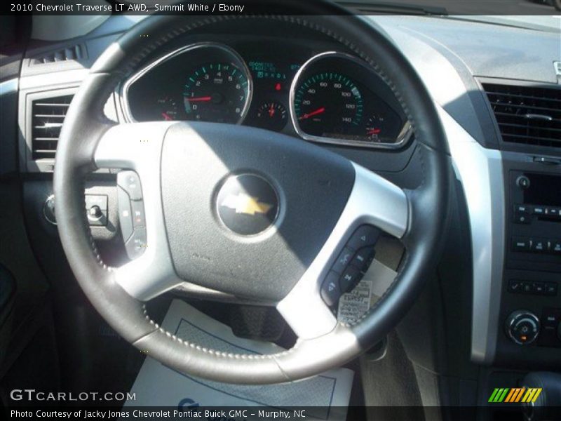Summit White / Ebony 2010 Chevrolet Traverse LT AWD