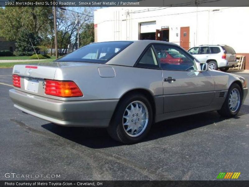 Smoke Silver Metallic / Parchment 1992 Mercedes-Benz SL 500 Roadster