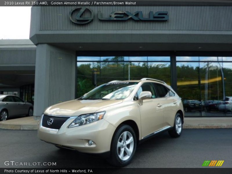 Golden Almond Metallic / Parchment/Brown Walnut 2010 Lexus RX 350 AWD