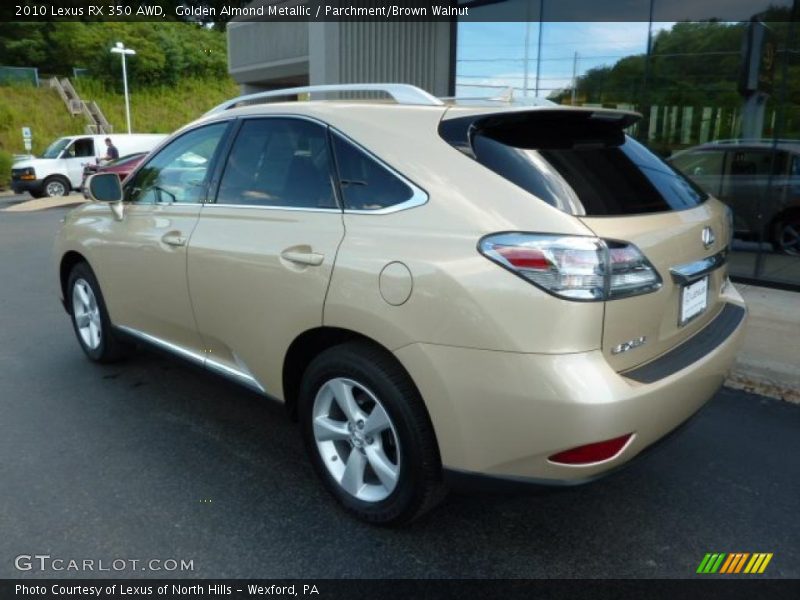 Golden Almond Metallic / Parchment/Brown Walnut 2010 Lexus RX 350 AWD