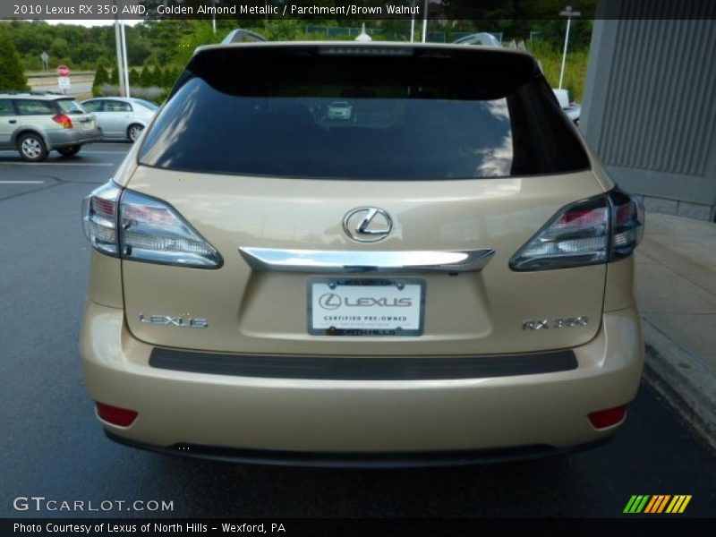 Golden Almond Metallic / Parchment/Brown Walnut 2010 Lexus RX 350 AWD