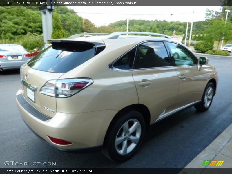 Golden Almond Metallic / Parchment/Brown Walnut 2010 Lexus RX 350 AWD