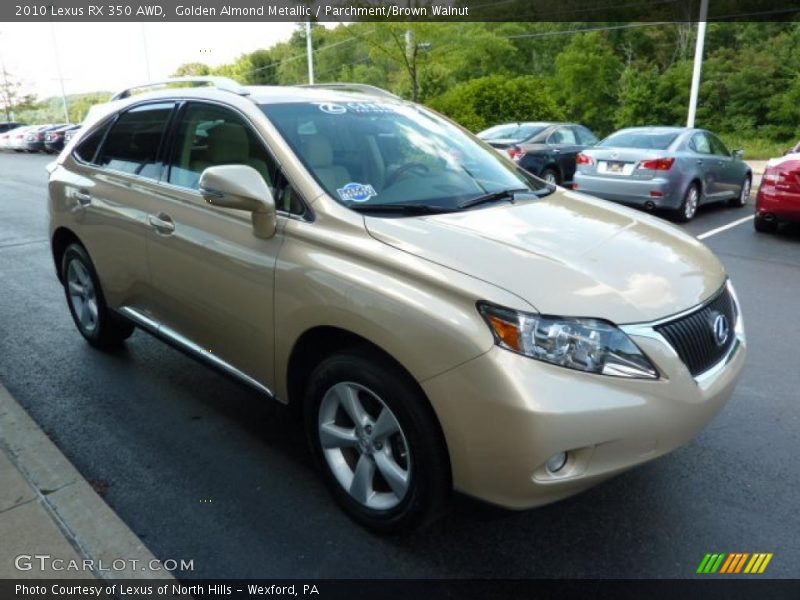 Golden Almond Metallic / Parchment/Brown Walnut 2010 Lexus RX 350 AWD