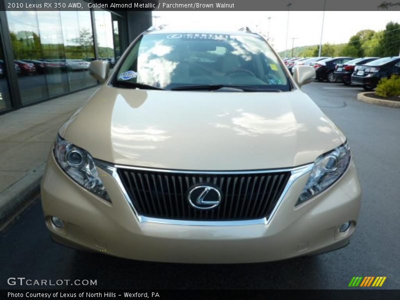 Golden Almond Metallic / Parchment/Brown Walnut 2010 Lexus RX 350 AWD