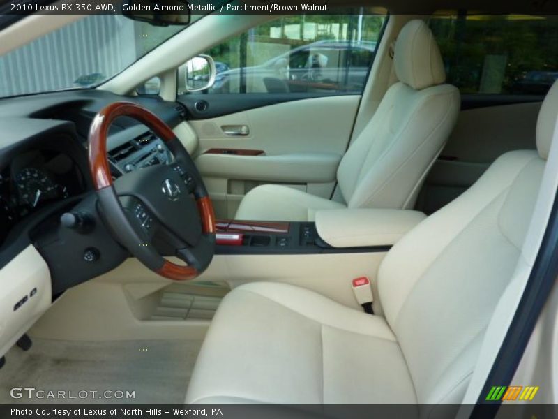 Golden Almond Metallic / Parchment/Brown Walnut 2010 Lexus RX 350 AWD