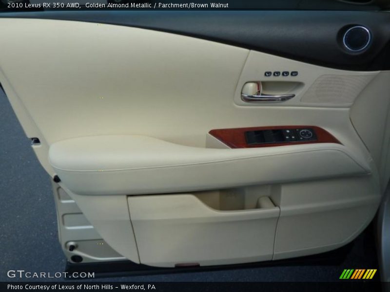 Golden Almond Metallic / Parchment/Brown Walnut 2010 Lexus RX 350 AWD