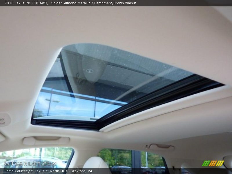 Golden Almond Metallic / Parchment/Brown Walnut 2010 Lexus RX 350 AWD
