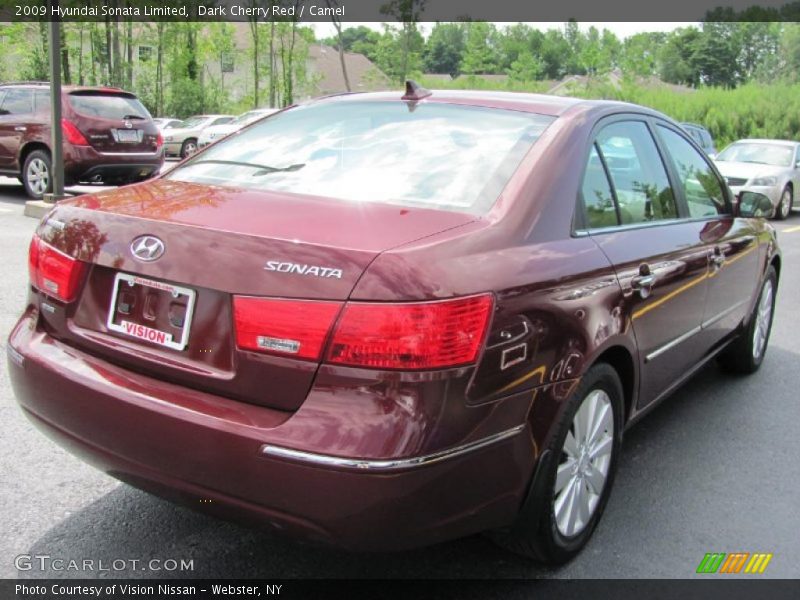 Dark Cherry Red / Camel 2009 Hyundai Sonata Limited