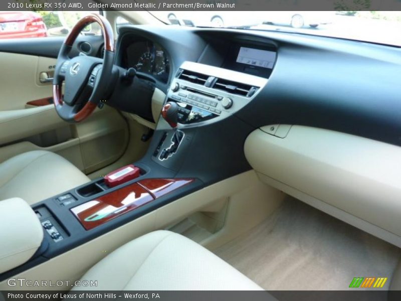 Golden Almond Metallic / Parchment/Brown Walnut 2010 Lexus RX 350 AWD
