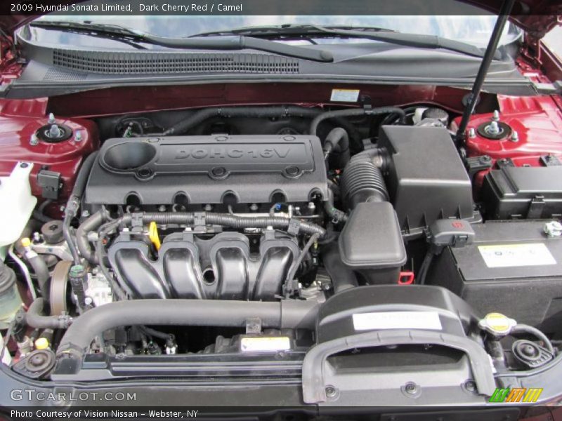 Dark Cherry Red / Camel 2009 Hyundai Sonata Limited