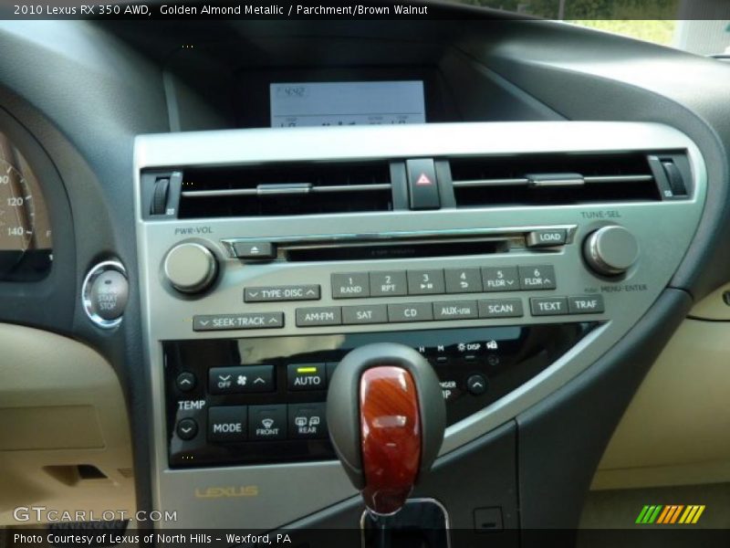 Golden Almond Metallic / Parchment/Brown Walnut 2010 Lexus RX 350 AWD