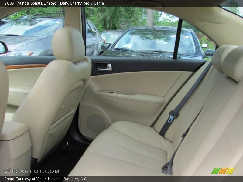 Dark Cherry Red / Camel 2009 Hyundai Sonata Limited
