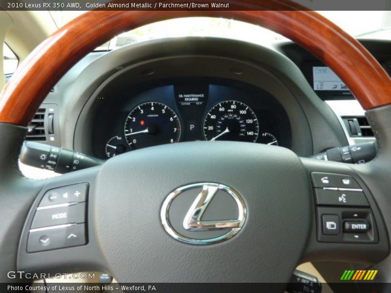 Golden Almond Metallic / Parchment/Brown Walnut 2010 Lexus RX 350 AWD