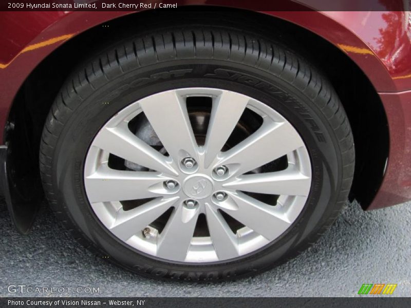 Dark Cherry Red / Camel 2009 Hyundai Sonata Limited